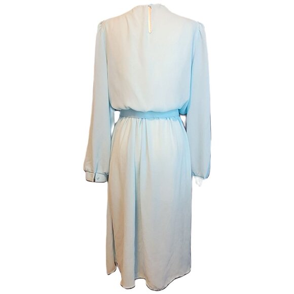 Vintage Monica Richards Dress With Belt Polyester Secretary 70s 80s Floral VTG 1 - Picture 8 of 10